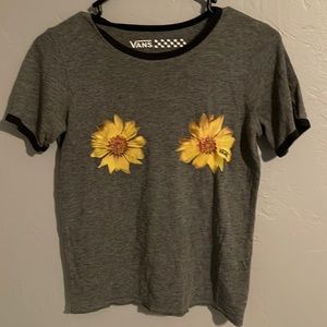 XS VANS sunflower tshirt
